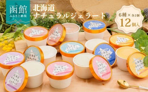 北海道 ナチュラルジェラート 厳選！１２個セット（６種各２個）_HD093-001