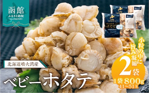 北海道噴火湾産 ベビーホタテ1600g_HD117-047
