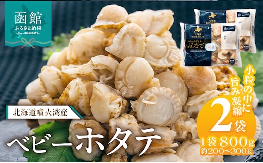 北海道噴火湾産 ベビーホタテ1600g_HD117-047