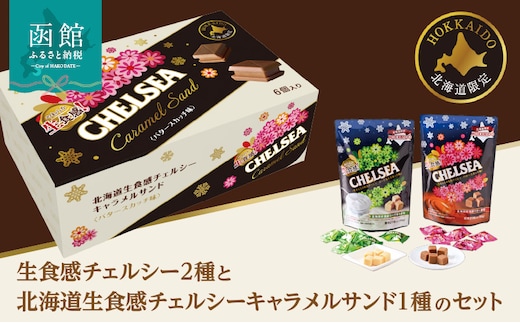 【期間限定 ～11/20(木)23:59まで】生食感チェルシー2種と北海道生食感チェルシーキャラメルサンド1種のセット_HD207-002