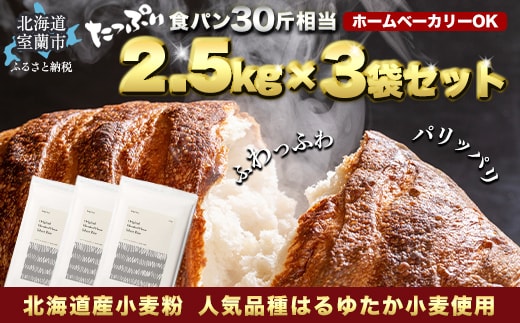 北海道産 はるゆたかブレンド小麦粉 シルバーライズ（パン用強力粉）7.5kg MROBI015