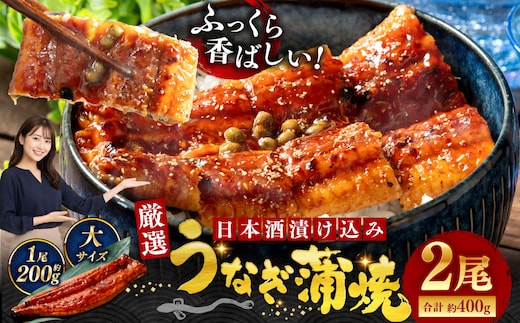 うなぎ蒲焼 200g×2尾セット 職人 手焼き 真空 冷凍 北海道 ウナギ 鰻 かばやき
