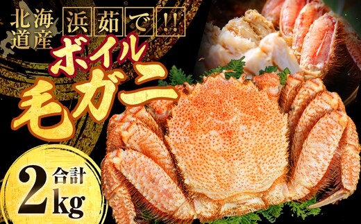 【浜茹で！】ボイル毛ガニ2.0kg 詰め（冷凍）5尾入り ふるさと納税 蟹 F4F-5342