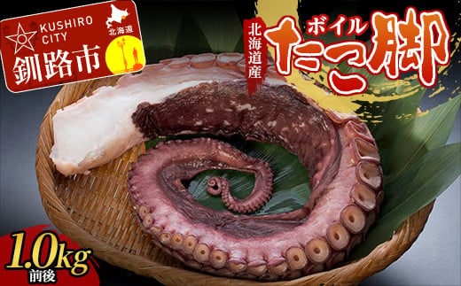 北海道産・ボイルたこ脚 (真だこ) 1kg前後 たこ 刺身 たこ焼き カルパッチョ 北海道 海鮮 海産物 冷凍 F4F-2245