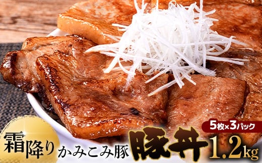 かみこみ豚の豚丼 80g×5枚×3パック 計15枚 合計 1.2kg 豚肉 豚丼 北海道 十勝 ご当地グルメ 真空 豚 ポーク ロース 豚ロース F4F-2298
