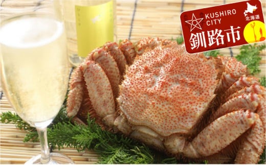 釧路福司「スパークリング清酒」500ml1本 ボイル毛がに600g ふるさと納税 酒 かに F4F-5347