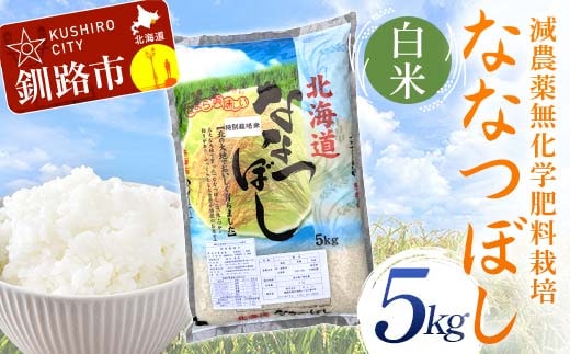 農薬9割減 ・ 化学肥料不使用ななつぼし 5kg 白米 北海道産 米 コメ こめ お米 白米 玄米 通常発送 F4F-9584