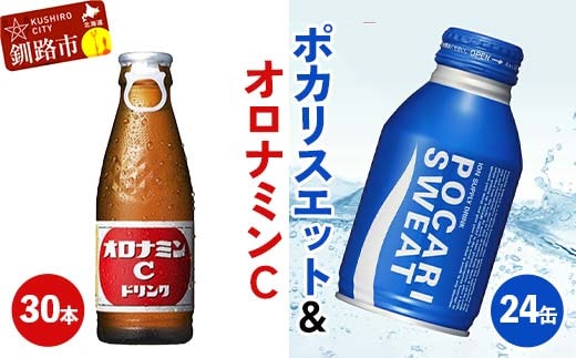 オロナミンC30本×ポカリスエット24缶セット 小分け 北海道 オロナミン 常温 備蓄 ふるさと納税 炭酸飲料 飲料 F4F-8489