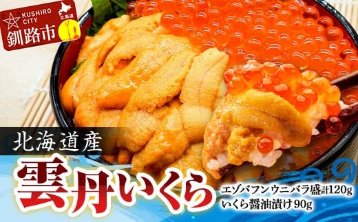 えぞバフンうに折60g×2 いくら醤油漬け90g×1 ふるさと納税 うに いくら F4F-8829