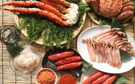 【期間限定！寄附額改定↓！】【海鮮魚卵豪華セットA】毛がに（4尾）・ボイルタラバカニ脚800g×2・イクラ・たらこ・明太子・ズワイ蟹ポーション・ホタテ玉冷凍 毛がに F5F-0195