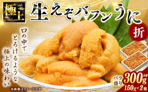 えぞバフンうに折150g×2 【鮮度抜群！極上生えぞバフンうに】 ふるさと納税 うに F4F-0698