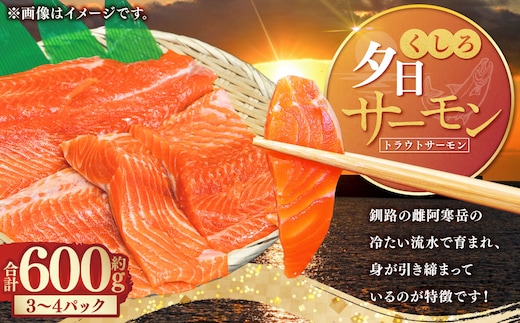 【釧路産】 くしろ 夕日 サーモン 約600g 北海道産 釧路 刺身 カルパッチョ ムニエル 鮭 F4F-2817