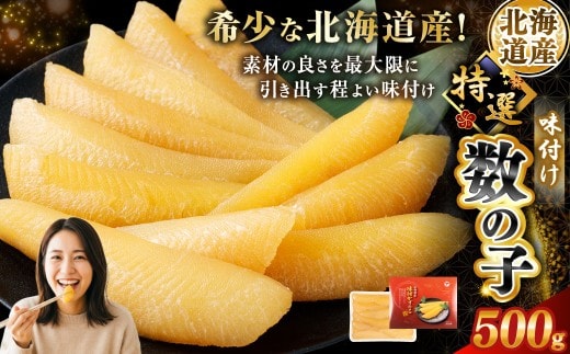 通常発送 【釧路加工】【北海道産】 マルア阿部商店特選 味付け数の子 500g 数の子 味付け かずのこ カズノコ 味付け数の子 冷凍 グルメ 食べ物 魚介 海産 厳選 ご飯のお供 酒のあて 北海道 釧路市