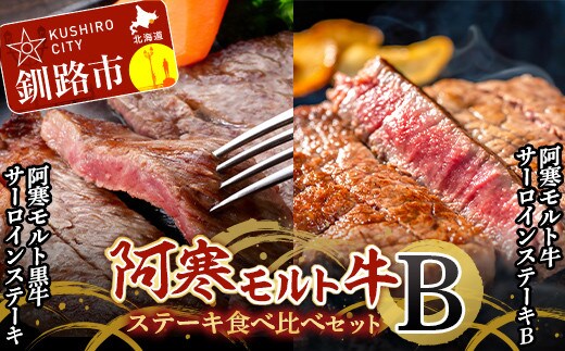 阿寒モルト牛ステーキ食べ比べセットB 牛 肉 ステーキ サーロイン 釧路 肉