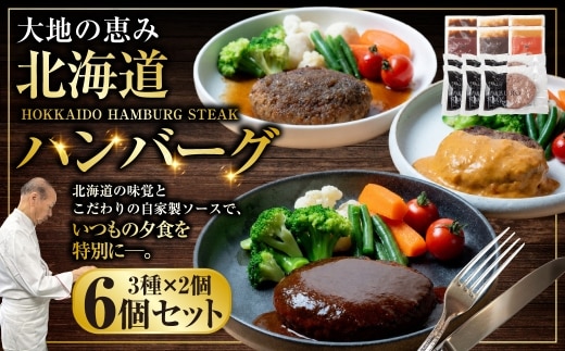 北海道産牛＆阿寒ポーク使用 ハンバーグ 冷凍 真空パック 小分け 150g×6個セット 合いびき 特製 デミグラス ガーリック アメリケーヌソース ご当地グルメ 惣菜 ギフト お取り寄せ F4F-8558