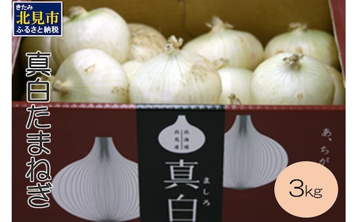 【予約：2026年8月上旬から順次発送】北海道 JAきたみらい「真白たまねぎ」3kg ( 期間限定 野菜 たまねぎ 玉葱 )【005-0002-2026】