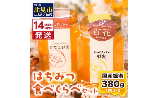 《14営業日以内に発送》国産蜂蜜 はちみつ食べ比べセット 190g×2本セット ( はちみつ ハチミツ 蜂蜜 ハニー 食べ比べ セット ふるさと納税 北見市 北海道北見市 種田養蜂場 はち ミツバチ )【022-0008】