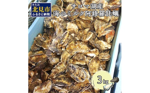 【予約：2026年10月中旬から順次発送】サロマ湖産 海のミルク 阿修羅牡蠣 3kg ( 期間限定 新鮮 生食 生ガキ カキ かき 3キロ 道産 オホーツク海産 海鮮 魚介類 貝類 生 )【031-0014-2026】