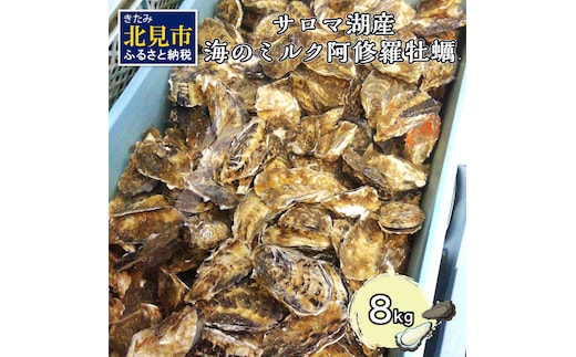 【予約：2025年10月中旬から順次発送】サロマ湖産 海のミルク 阿修羅牡蠣 8kg ( 魚介類 海鮮 魚介 牡蠣 かき カキ 海のミルク サロマ湖 8キロ 1年カキ )【031-0016】