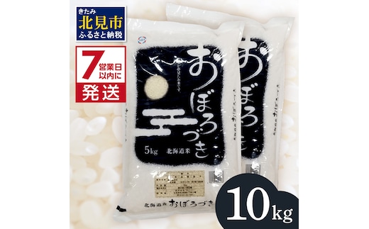 《7営業日以内に発送》令和7年産 おぼろづき 10kg 北海道産 精白米 ( こめ 精米 お米 10キロ HACCP )【080-0093】