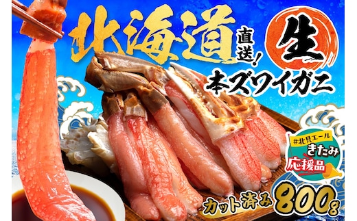 【北見応援返礼品】北見市加工 生冷本ズワイガニセット 800g 昆布入 ( 海鮮 魚介類 魚介 蟹 かに カニ セット 鍋 カニ鍋 カニ爪 ズワイガニ かにしゃぶ カット済 贈答 ギフト 熨斗 のし ふるさと納税 )【094-0071-yell】