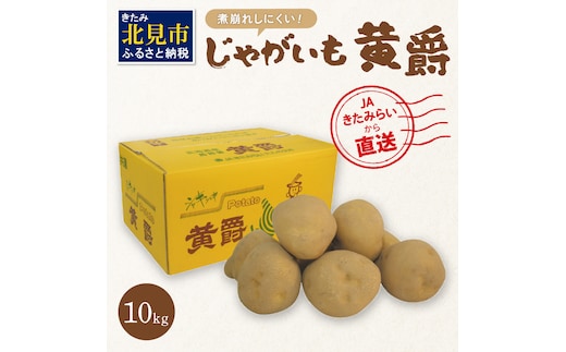 【予約：2026年10月中旬から順次発送】JAきたみらいから直送する新鮮じゃがいも「黄爵」10kg ( 野菜 期間限定 芋 北海道 )【104-0002-2026】