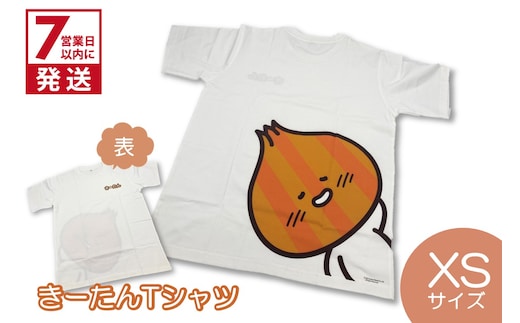 《7営業日以内に発送》きーたんTシャツ XSサイズ ( Tシャツ シャツ トップス XS イラスト 可愛い )【165-0009】