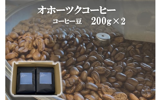オホーツクコーヒーギフト 豆200g×2個 ( コーヒー 珈琲 豆 贈り物 )【165-0029】