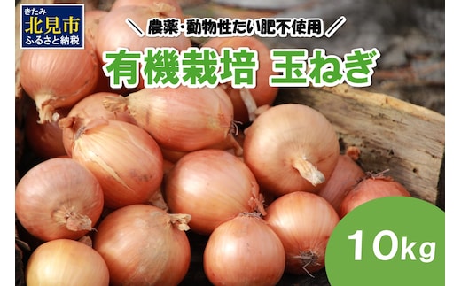 【予約：2026年10月から順次発送】農薬・動物性たい肥不使用 有機栽培 玉ねぎ 10kg ( 玉ねぎ たまねぎ 玉葱 タマネギ オニオン 野菜 サラダ 煮込み 炒め物 10キロ )【178-0001-2026】