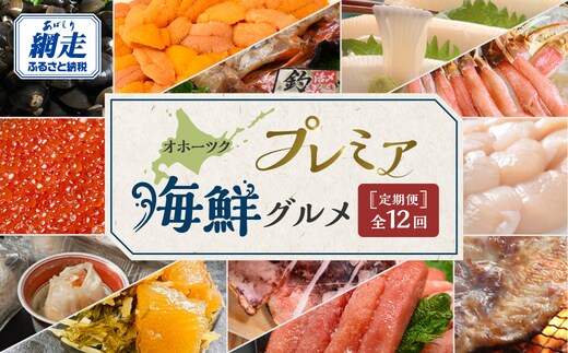 【定期便】オホーツクプレミア海鮮グルメ 全12回 ABAO2205
