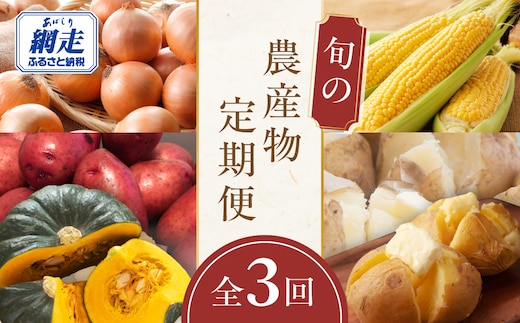 【定期便】旬の農産物定期便 年3回お届け ABAO2211