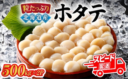 北海道オホーツク海産帆立（500g × 2P） ABN004