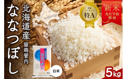 【新米予約】令和8年産 ななつぼし 5kg 北海道 留萌管内産 R004-140