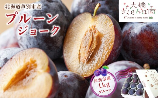 【 先行受付 】プルーン ジョーク 1kg 生 フルーツ 果物 旬のフルーツ 旬の果物 くだもの 北海道 芦別市
