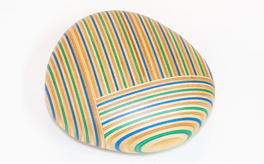 木製 ペーパーウエイト koishi-tr sq blu ブルーグリーン ウッドデザイン賞受賞 ペーパーウッド ペーパーウェイト 重り 重石 おしゃれ かわいい 雑貨 日用品 北海道 芦別市