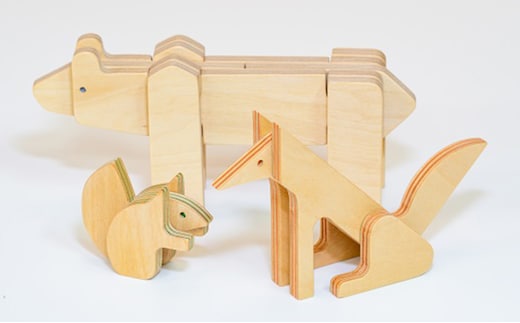 木製 動物パズル animal セット 詰め合わせ ウッドデザイン賞受賞 ペーパーウッド パズル おもちゃ 立体パズル 玩具 おしゃれ かわいい 立体 ジグソーパズル 雑貨 日用品 遊び道具 知育玩具 置物 インテリア 北海道 芦別市