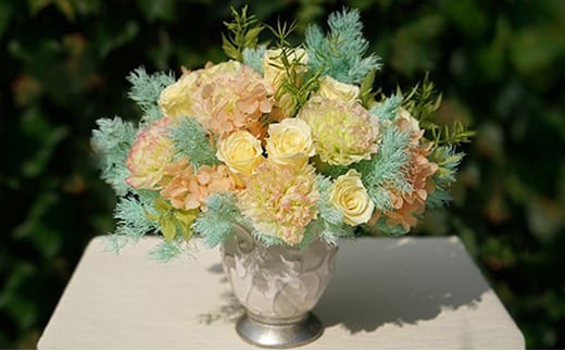 プリザーブドフラワー Calm mix 花季 YANASE design. ミックス アクリルケース ブリザードフラワー ドライフラワー 花 おしゃれ かわいい シンプル インテリア 飾り 花 置物 北海道 芦別市