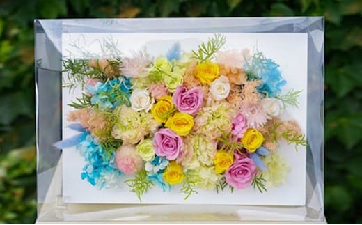 プリザーブドフラワー Impless 花季 YANASE design. ボードタイプ 壁掛け 壁飾り アクリルケース ブリザードフラワー ドライフラワー 花 おしゃれ かわいい シンプル インテリア 飾り 花 置物 北海道 芦別市
