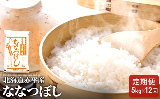 北海道赤平産 ななつぼし 5kg 【12回お届け】 精米 米 北海道 定期便 お米 ふるさと納税 
