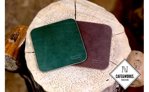9-11 レザークラフト：本革コースター２色セット