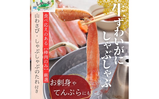 36-23 【年内発送12月15日入金まで】ずわいがにしゃぶしゃぶ 500g ｜ 山わさび しゃぶしゃぶのタレ付き かに ずわいがに 高品質 within2025
