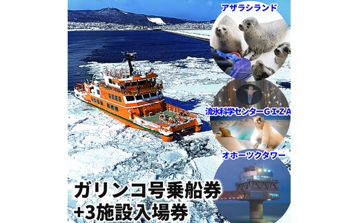 24-122 【年内発送12月15日入金まで】ガリンコ号3 IMERU 冬期運航 流氷クルーズ乗船券（3施設入場券セット） within2025