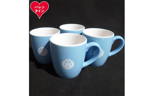 16-152 【バレンタインデー】ゆるキャラ紋太グッズ(マグカップ[ブルー］4個)