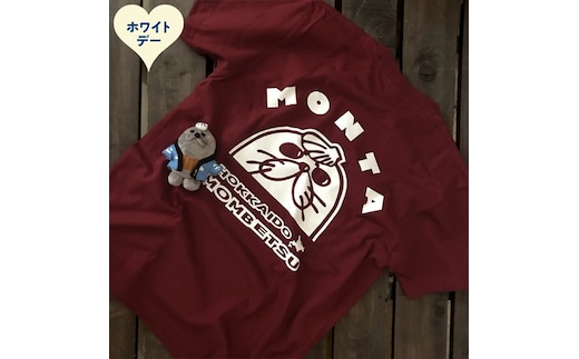 17-264 【ホワイトデー】ゆるキャラ紋太グッズ(Tシャツ[バーガンディーL]、ぬいぐるみ小)