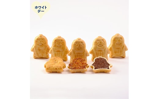 12-322 【ホワイトデー】「紋太くん最中」和洋折衷15個セット（小豆餡・チョコ・フロランタン・和風さぶれ）