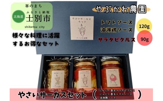 【やぶかわ農園】やさいサーカスセット（3本）