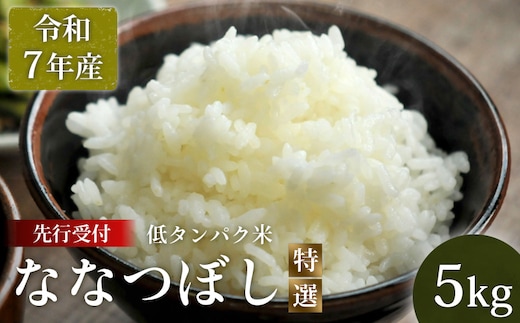 【令和7年産】最もおいしいとされるお米（低タンパク米）『ななつぼし（特選）』(5kg)【4100202】