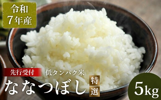 【令和7年産】最もおいしいとされるお米（低タンパク米）『ななつぼし（特選）』(5kg)【4100203】
