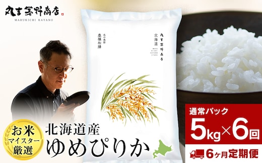【定期便6回・上旬発送】北海道産ゆめぴりか 5kg(通常パック5kg×1袋) 特A お米 千歳 北海道米