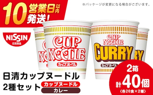 日清 ヌードル2種セット カップヌードル・カレーヌードル各20食 ラーメン 麺 即席麺 麺類 カップ麺 インスタント カップラーメン